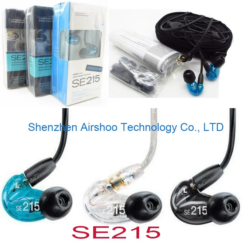 

SE215 Earphons Hi-fi Stereo Noise Canceling 3.5MM se 215 In ear Earbuds Detchabl earspeakers 3colors avaible