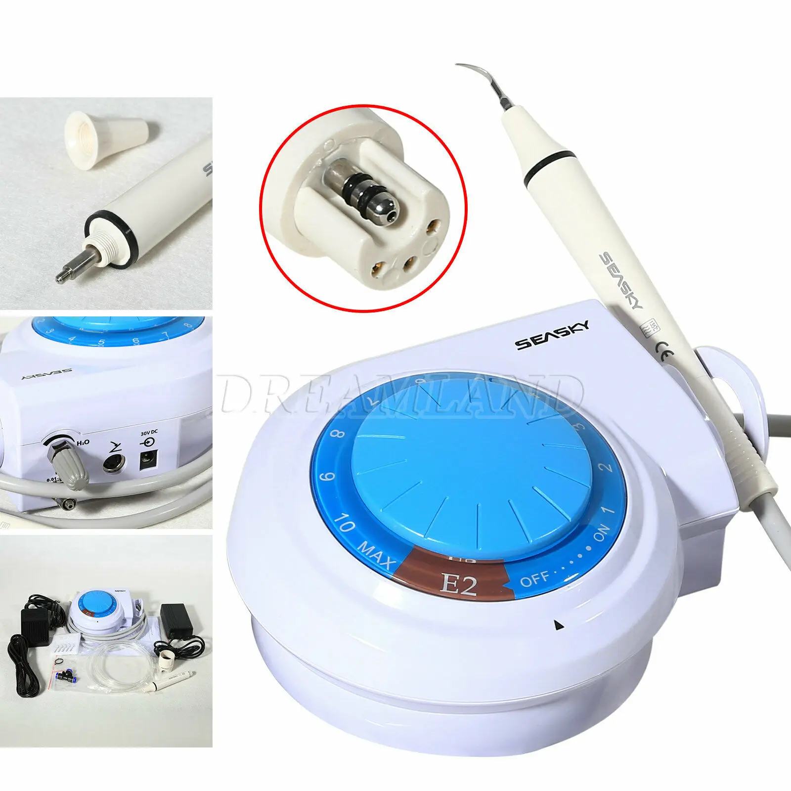 

Dental Ultrasonic Piezo Scaler 5 Tips Fit EMS Handpiece E2 for Teeth Clean