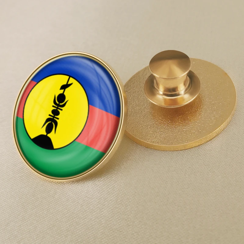 New Caledonia FLNKS of France Flag Brooch Badges Lapel Pins