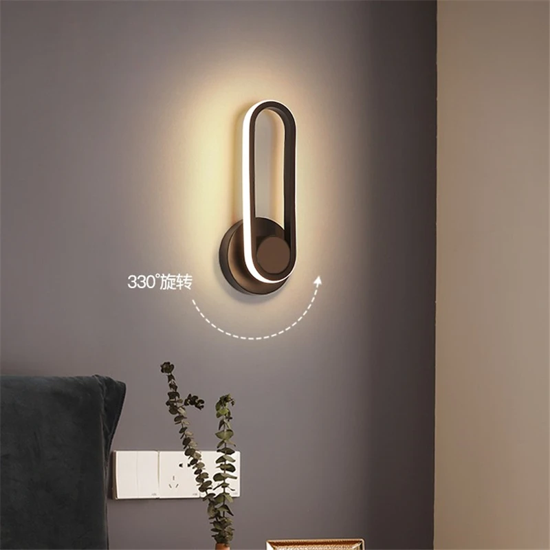 

Modern LED Rotatable Wall Lamp Nordic Outdoor Loft Wall Lamp Living Room Bedroom Bedside Lamp for home Decor Lighting Fixtures