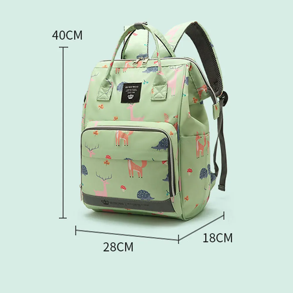 Mochila de pañales para mamá, bolsa de gran capacidad para cochecito de bebé, impermeable, bolsa de pañales de viaje al aire libre, bolsa de