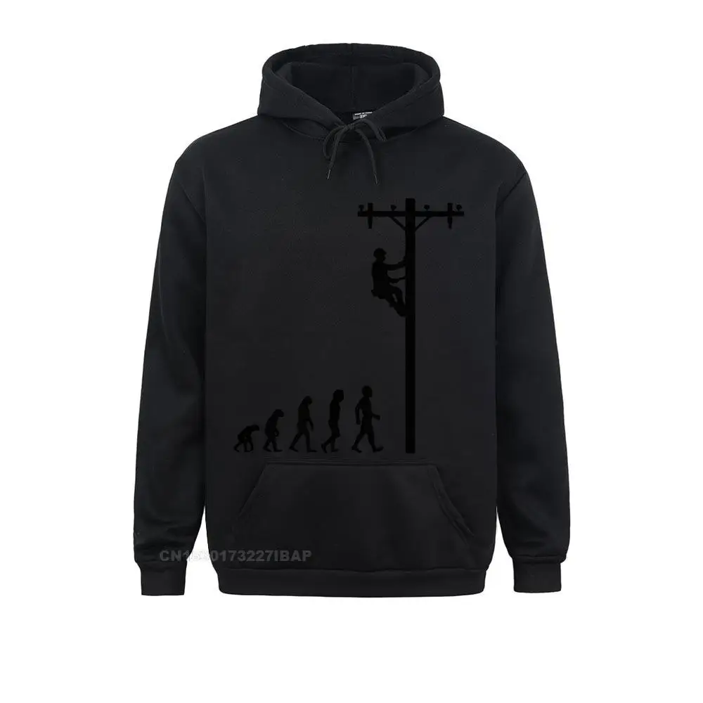 Evolution LineMan Electrician Funny Harajuku Hoodies Cotton Clothes Kawaii Mens Hooded Pullover Fashion Tops Men Tshirt Casual