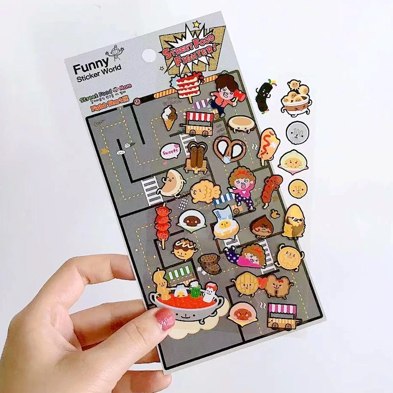 Breakfast Coffee Doughnut Korea Stickers Journaling Cutting Die Bread Cake Diary Planner Decorative Sticker Stationery Craft