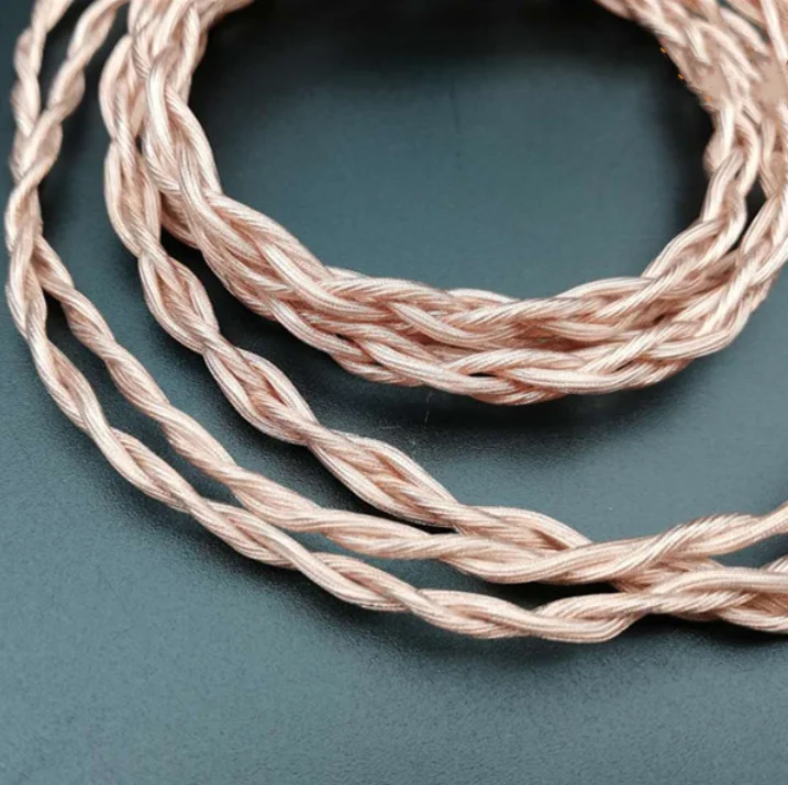 7n OCC 실버 도금 와이어, 4 공유 헤드폰 업그레이드 라인, 252 코어, OD: 4.5-5.0