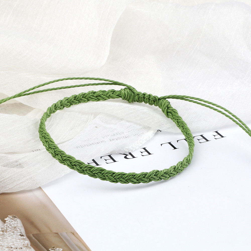 Adjustable Wax Thread Braided Bracelet for Women Men ✅