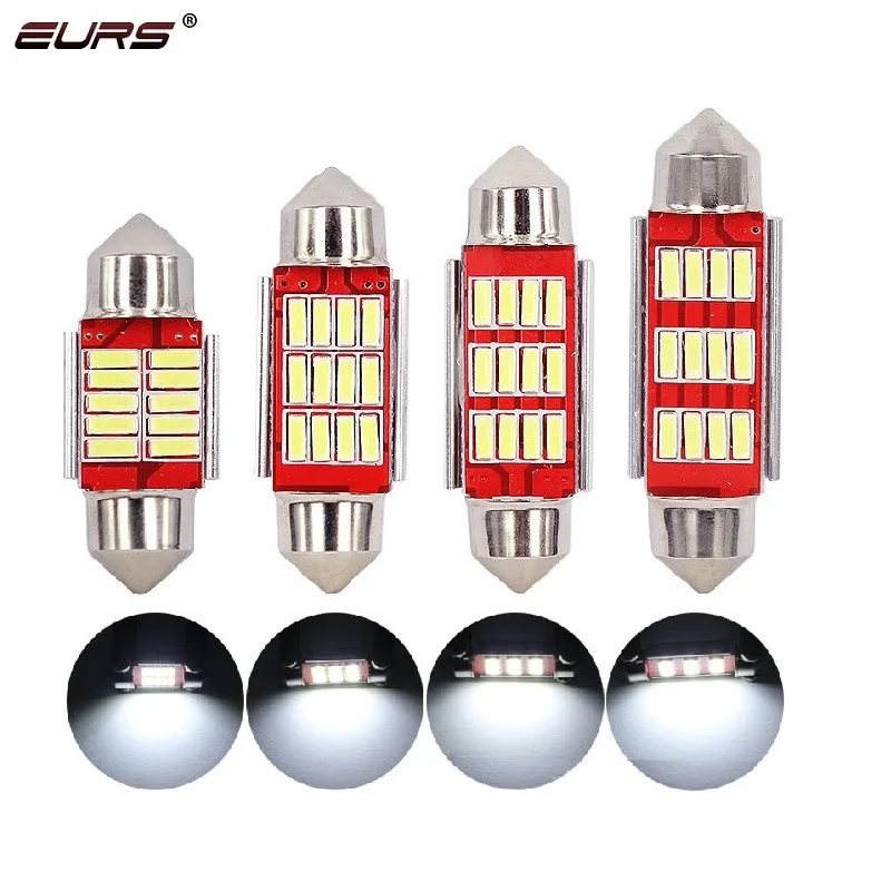 

1x C10W C5W LED Canbus Festoon 31mm 36mm 39mm 41mm for car Bulb Interior Reading Light License Plate Lamp White 6000K