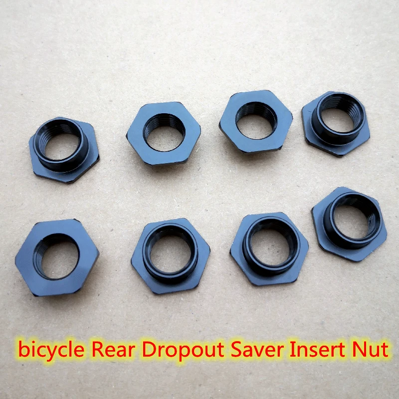 1pc CNC Bicycle Rear Dropout Saver Insert Nut Problem Solver Replaces Stripped Threads carbon ROAD frame bike Frame saver Solver