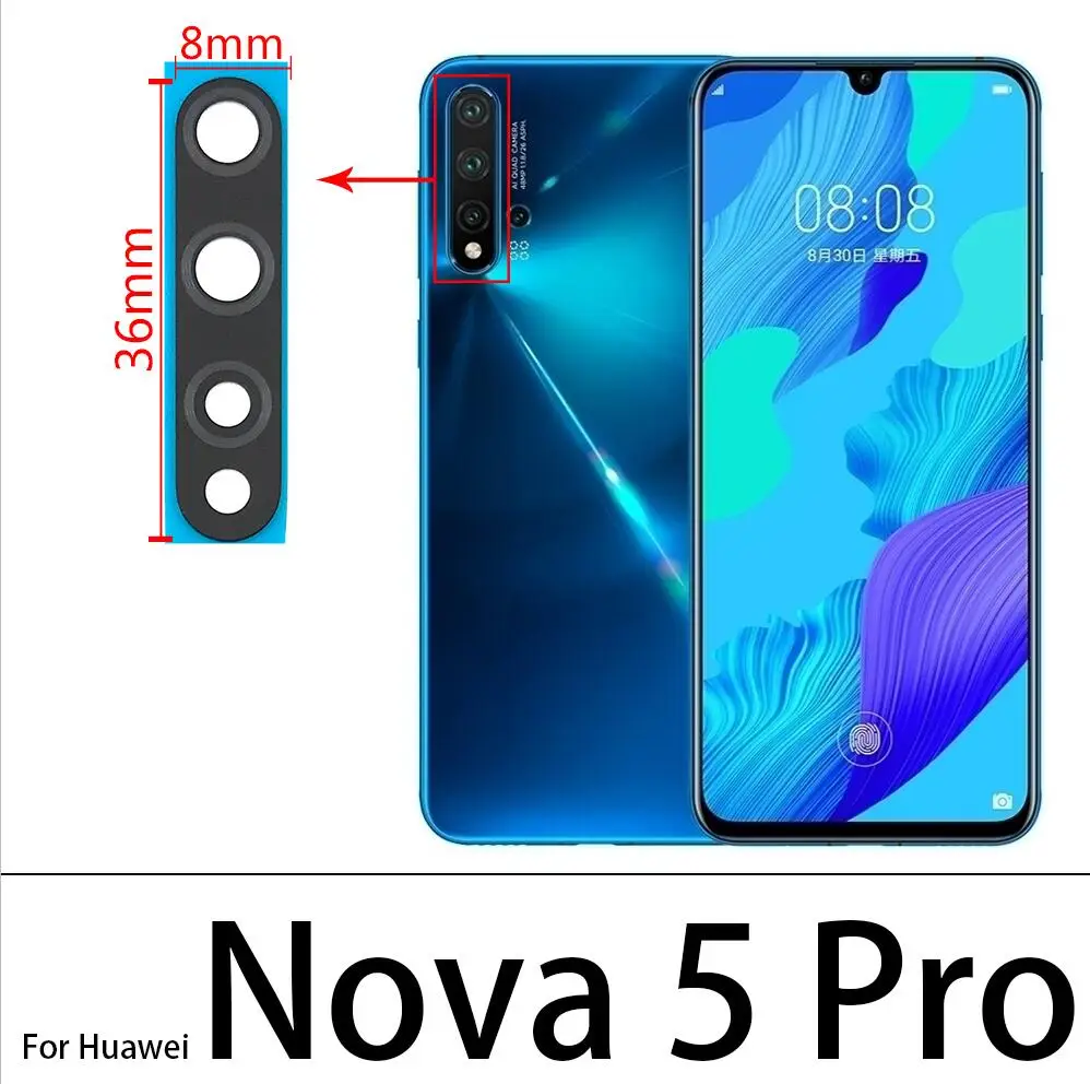 60 шт., для задней камеры Huawei Nova 5T 5 5i 5T 5Z 6 8 Se 7 8 Pro