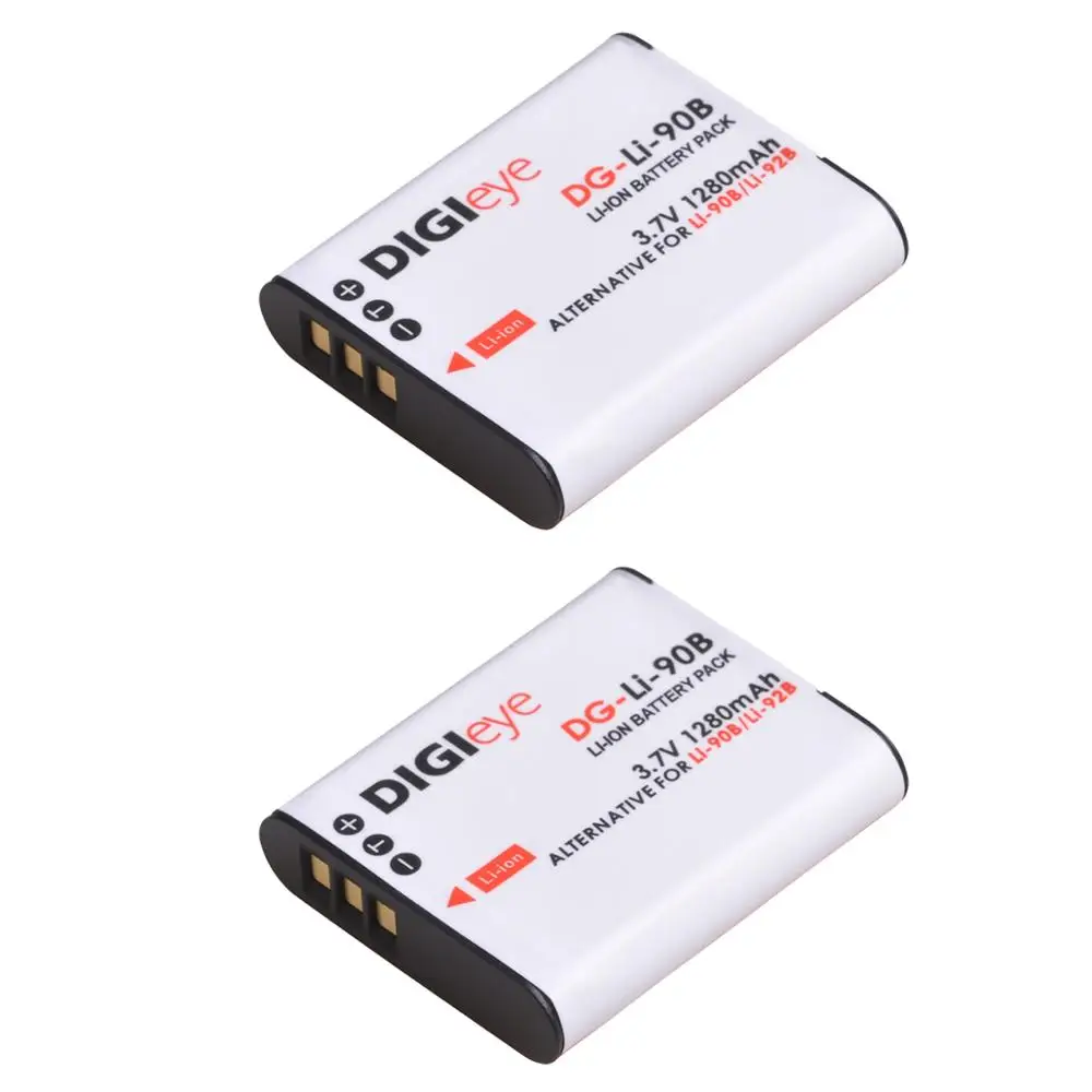 1280mAh Li-90B Li-92B Battery for Olympus Tough TG-6 TG-5 TG-4 TG-3 TG-Tracker SH-1 SH-2 SP-100 IHS SH50 iHS SH60 XZ-2 iHS