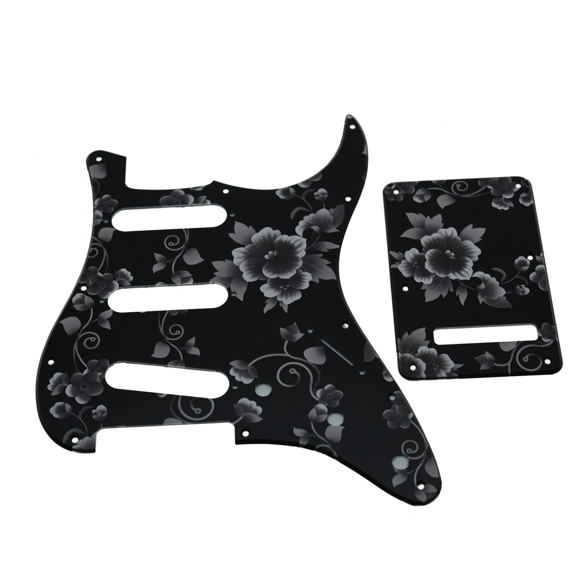 KAISH 3D Printed plastic pickguard ST for Strat Guitar SSS Pickguard,Trem Cover and Screws Various Colors