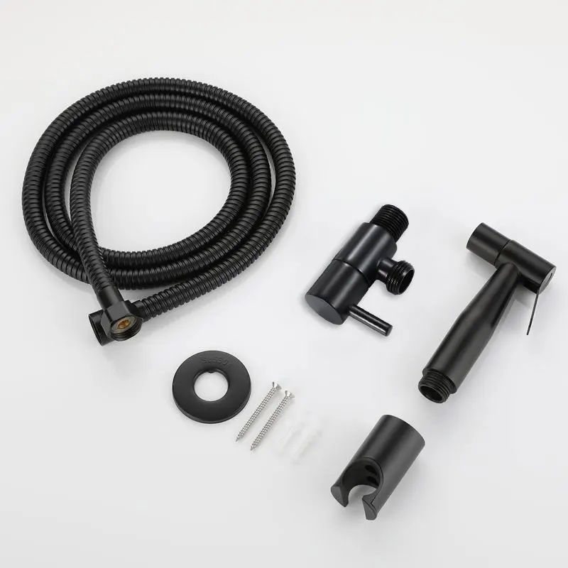 Hand-WC-Bidet-Sprühgerät mit Messingventil, Bidet-Dusche aus Edelstahl, hygienische Dusche, wandmontiertes WC-Bidet-Sprühgerät