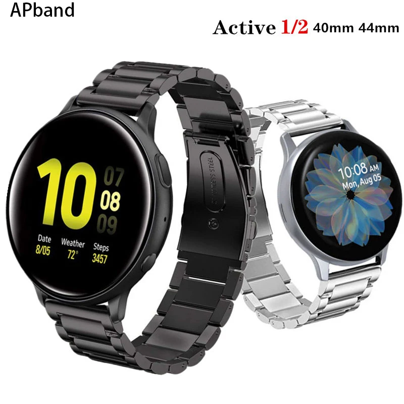 

Ремешок из нержавеющей стали для Samsung Galaxy watch Active 2/46 мм/42 мм, браслет для Gear S3 Frontier band Huawei watch GT 2, Active2