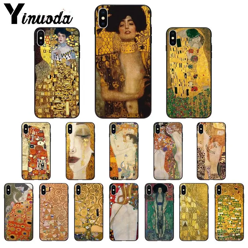 

Yinuoda Gustav Klimt Art TPU Soft High Quality Phone Case for iPhone 8 7 6 6S Plus 5 5S SE XR X XS MAX Coque Shell