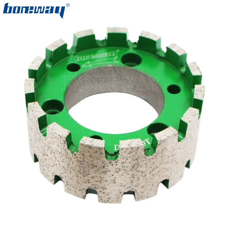 

Boreway 1PC D90X40Tx50H CNC Continuous Segmented Diamond Standard Stubbing Grinding Wheel Groove Wheels For Granite Marble Stone