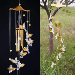 Love Angel Wind Chimes Antique Resonant Hanging Windchime 5 Tube Wind Chimes Bell Outdoor Garden Yard Decoration House Warm Gift