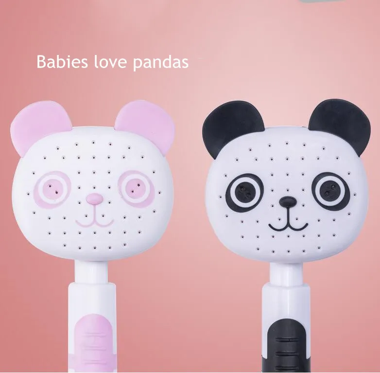 Cartoon Panda Shower Children Shower hand-held Shower Nozzle Set Toilet Booster Bathroom Booster Showerhead 2 Colors