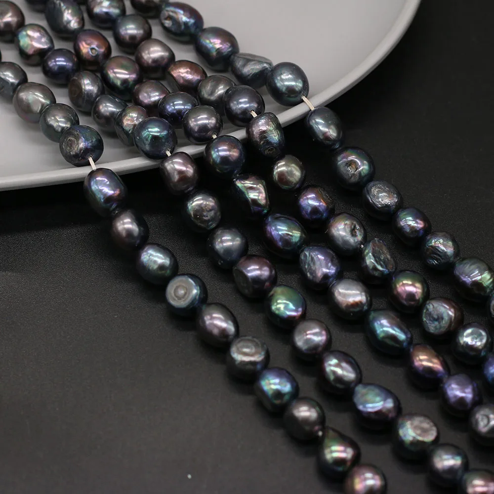 100%Natural Freshwater Black Pearl Beads Irregular Shape Spacer Loose For Jewelry Making DIY Charm Bracelet Necklace Accessories