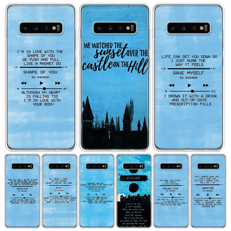 Ed Sheeran Lyrics Pictures Diy Phone Case For Samsung Galaxy S24 S22 S23 Ultra S20 FE S10 S21 Plus S10E S9 S8 + Coque Back Cover