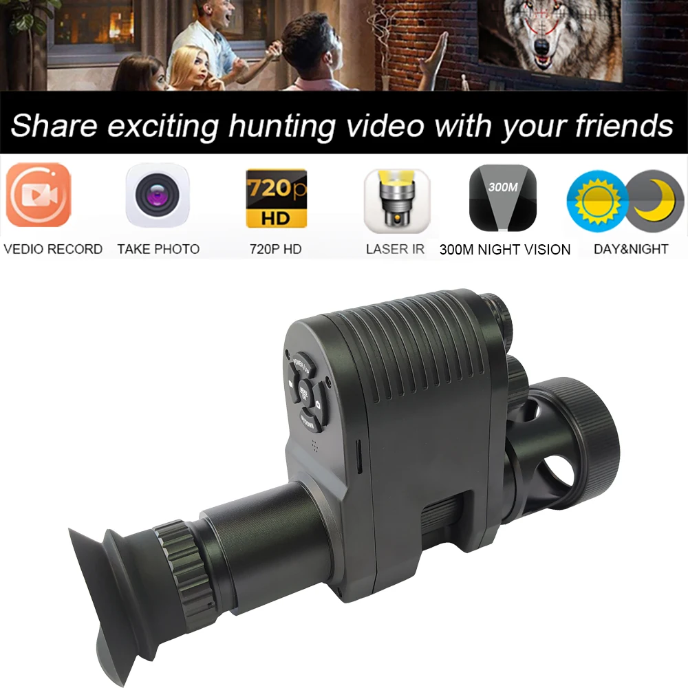 Megaorei 3 HD720P Night Vision Hunting Rifle scope Optics Night Sight Wildlife Hunting Camera 850nm Infrared Laser IR Telescope