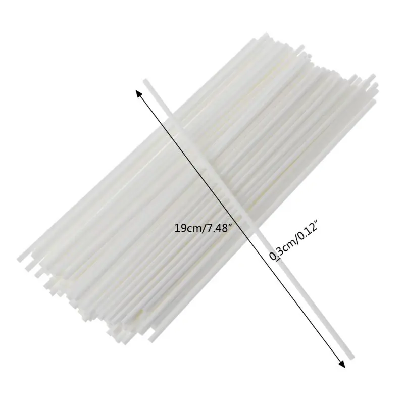 

100Pcs 19cmx3mm Fiber Sticks Diffuser Aromatherapy Volatile Rod for Home Fragrance Diffuser Home Decoration Sep. 12