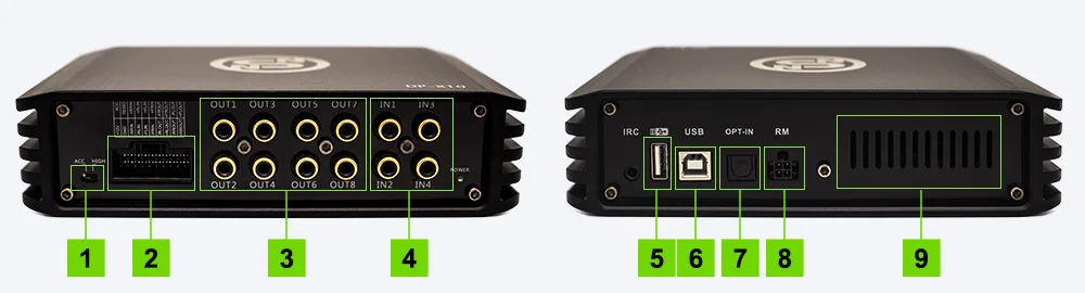 Sennuopu DP X10 DSP Processador Amplificador de Áudio de 8 Canais