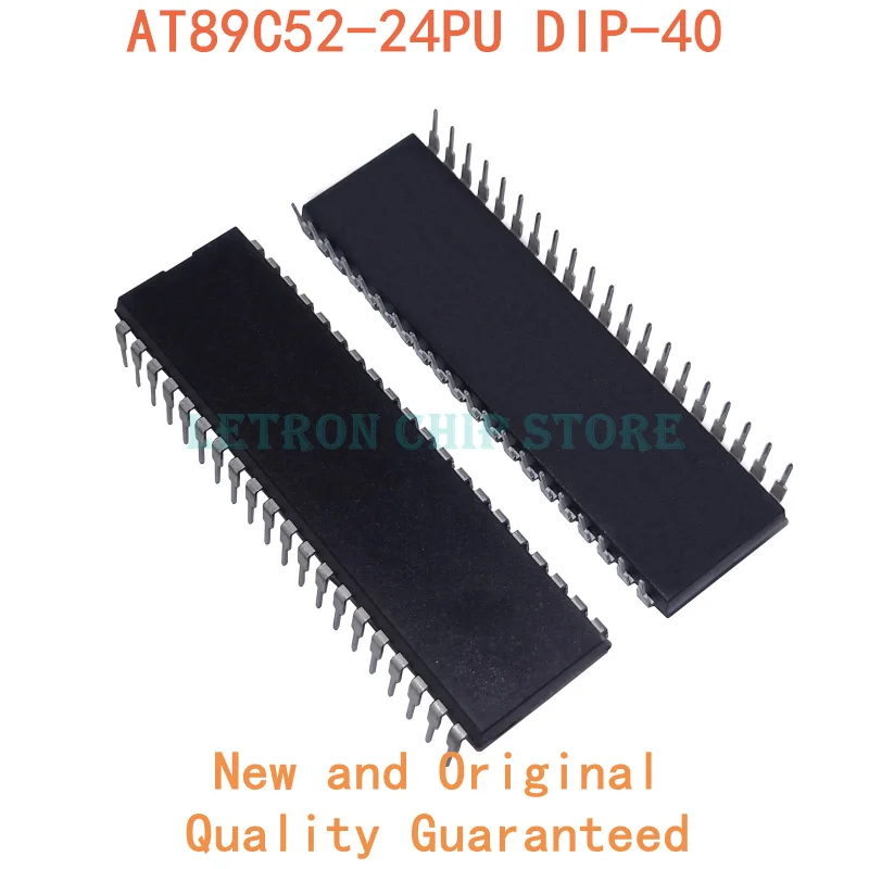 5PCS AT89C52-24PU DIP40 AT89C52 24PU AT89C52-24PI DIP-40 89C52 DIP new and original IC Chipset