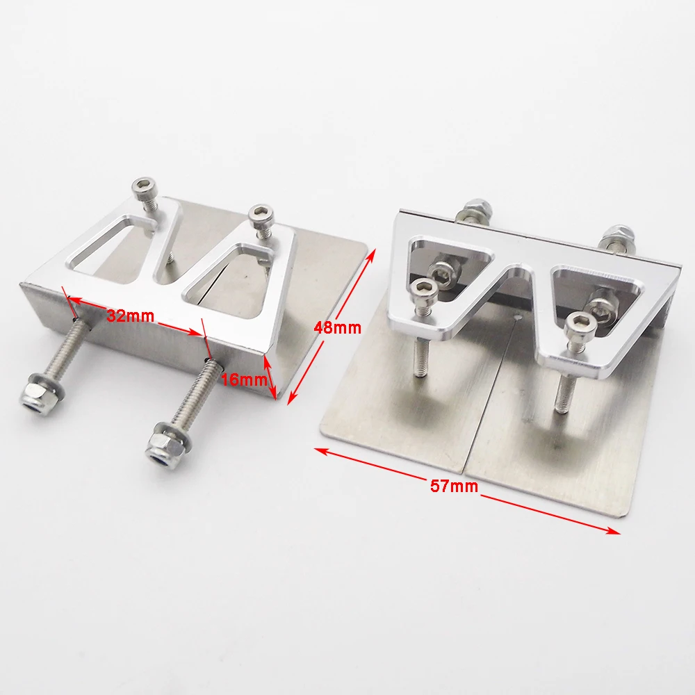 1Pair RC Boat Trim Tabs Balance Plate 57mm*48mm Trim Flaps for 80-120cm RC Electric Gas Nitro Boat Speed MONO Vee Oval