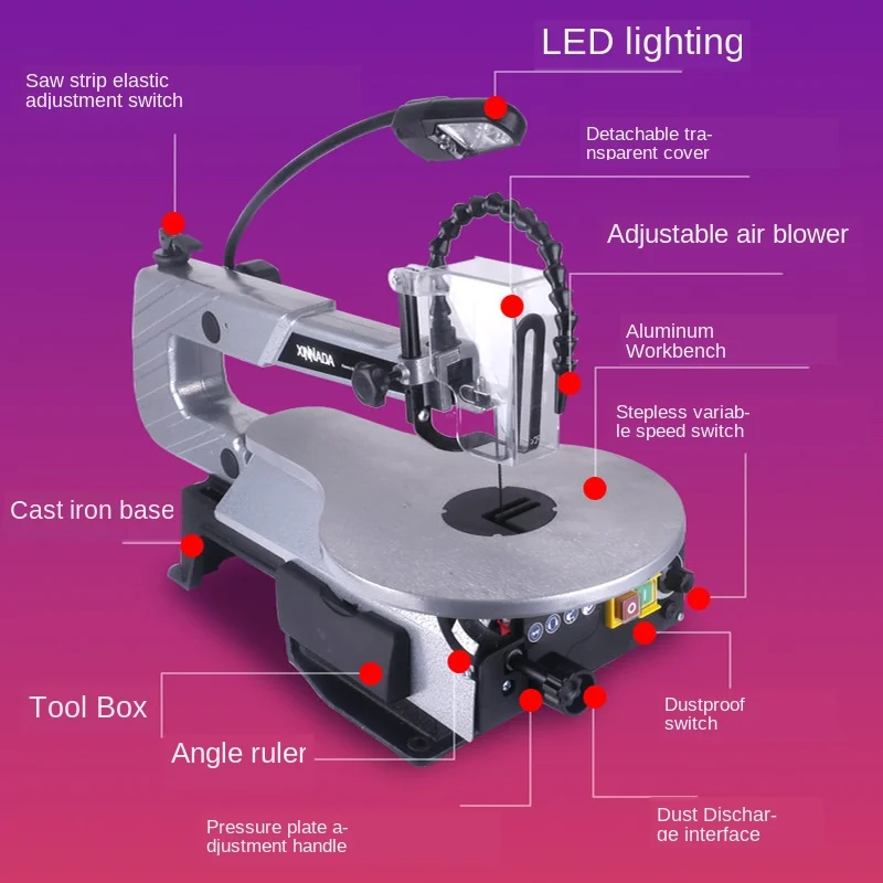 

Electric jigsaw desktop wire saw DIY carving machine woodworking tool decoration pull flower saw wire cutting machine