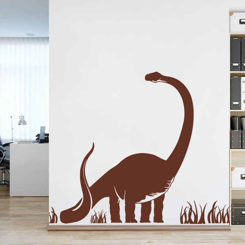 Large Brachiosaurus Dinosaur Wall Decal Teen Kids Room Word Dino Park Wild Wall Sticker Playroom Vinyl Home Decor