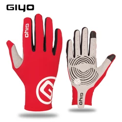 Giyo-guantes de dedo completo para ciclismo, manoplas de tela de LICRA antideslizantes para pantalla táctil, para Bicicleta de carretera