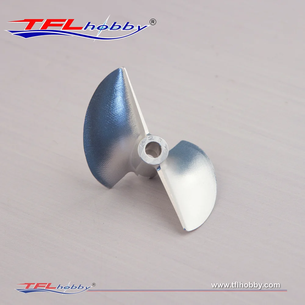 TFL Hobby CNC Machined Billet 36-55mm 7075 Aluminum 2-Blade Propeller Pitch 1.4 Aperture 4.76mm for RC Boat MINI ECO MONO1