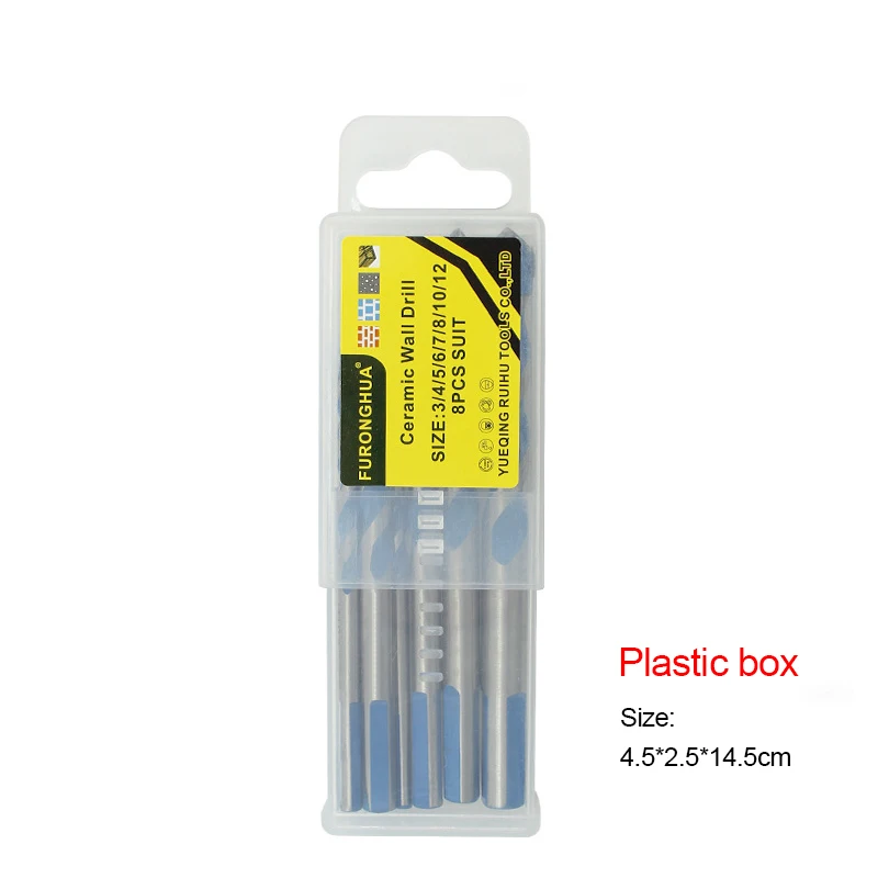 Multifunction Hard Alloy Drill Bits for Glass, Ceramic Tiles, Concrete, Metal, Etc. Drilling 3 4 5 6 7 8 10 12mm Drill Bit Set