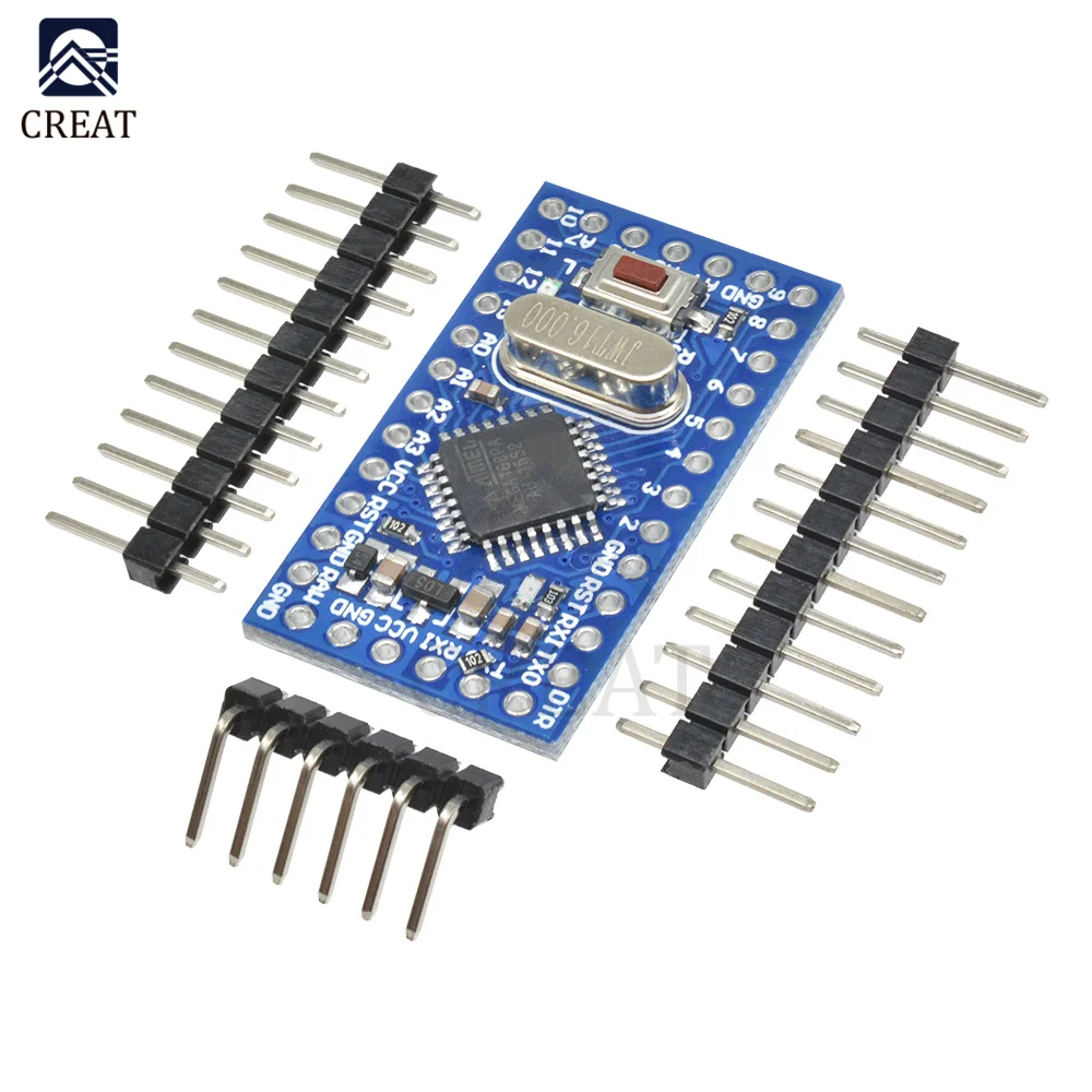 Pro Mini Atmega168 Modul Mikrokontroler 16M 5V dengan Pin Header Osilator Kristal UNTUK Arduino Nano Replace Atmega328