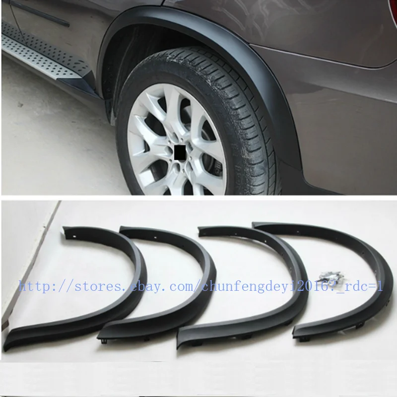 For OEM OE style BMW X5 E70 2006- 2013 4pcs ABS Wheel eyebrow Fender Trim Long