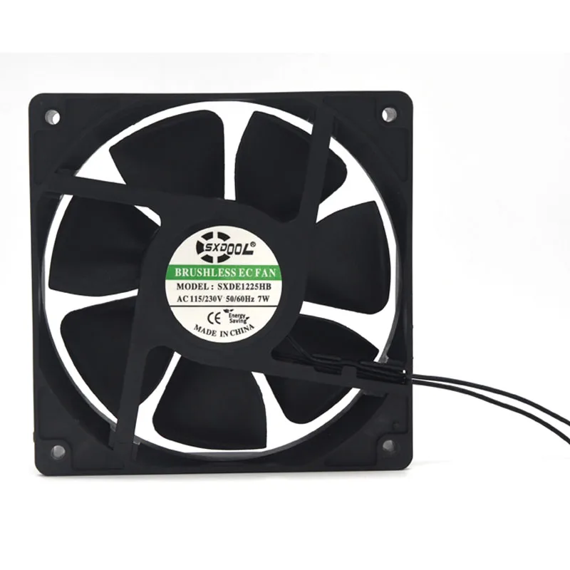 New 120mm EC Fan Motor Axial fan 120*120*25 mm AC 110V 115V 220V 230V 2600RPM 100.2CFM Strong Air Flow Energy Saving