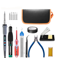 220V 90W Digital Electric Soldering Iron Kit Set Temperature Adjustable Tin Soldering Iron Welding Pump Electric Drill Tools