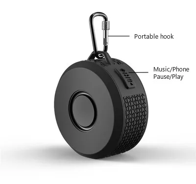 Haut-parleur Bluetooth portable TWS, LED colorée, haut-parleur sans fil extérieur étanche, 7 niveaux