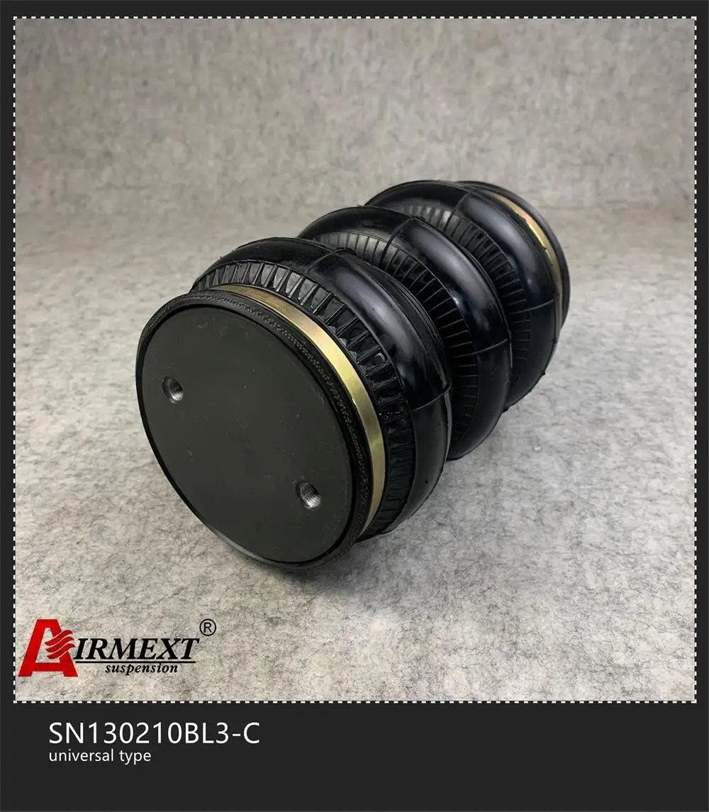 AIRMEXT SN130210BL3-C / CLOSED encplate triple air suspension /airspring bellow rubber airspring airride shock absorbe