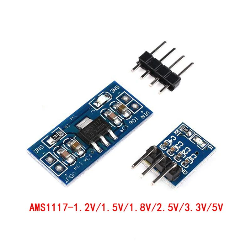 5 pcs/lot AMS1117 1.2V 1.5V 1.8V 2.5V 3.3V 5V module d\'alimentation AMS1117-5.0V module d\'alimentation AMS1117-3.3V