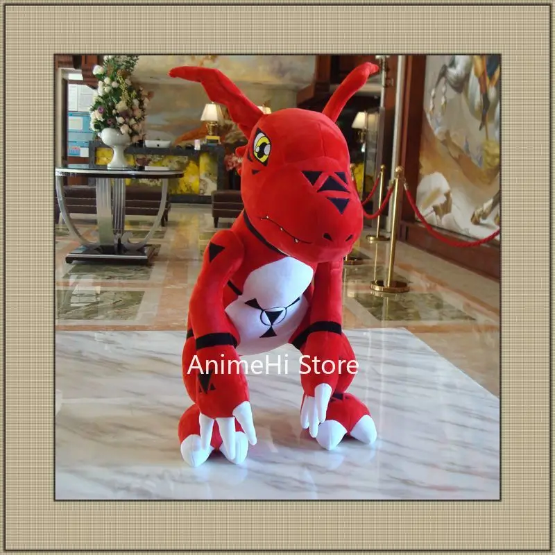 Anime Guilmon pluszowe zabawki Digimon cyfrowe potwory Matsuda tato figurka lalka 80cm Cosplay wypełnienie poduszka prezent dla dziecka