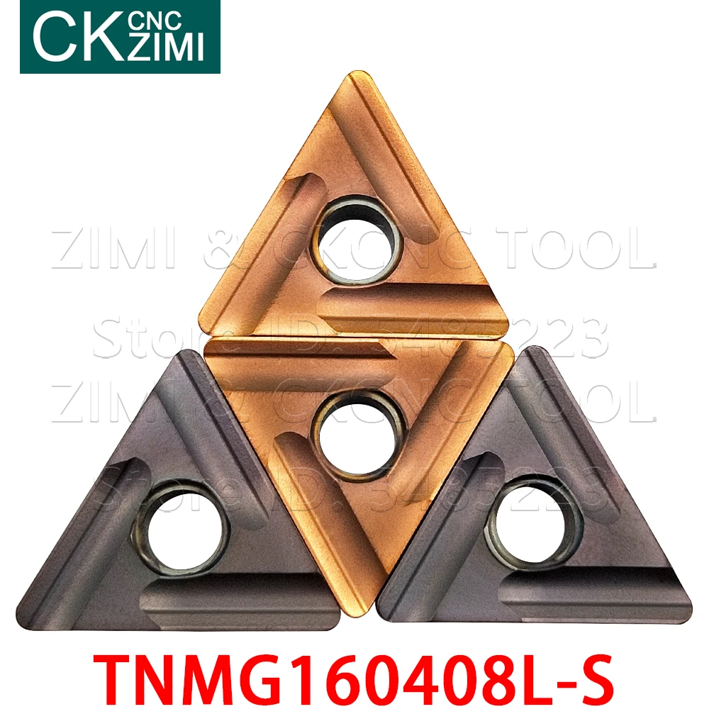TNMG160408L-S P6205 TNMG160408L-S P9035-insertos de carburo, herramientas de ranurado Triangular, CNC, herramientas de torno de Metal, torneado TNMG para acero