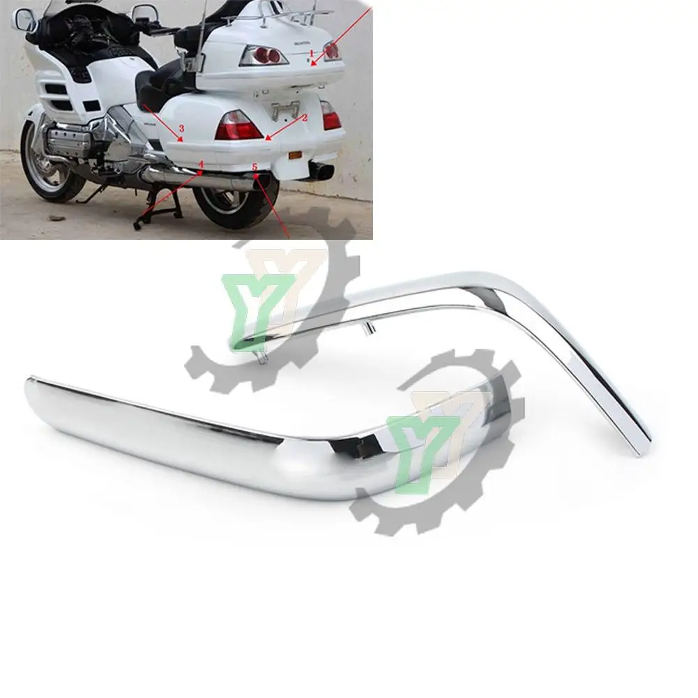 

1Pair Chrome Motorcycle Saddlebag Pannel Decoration Strips for Honda GoldWing GL1800 2001-2006 2007 2008 2009 2010 2011 GL 1800