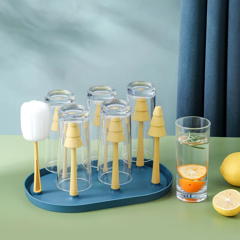 Youpin ถ้วยแก้วผู้ถือท่อระบายน้ำถ้วยผู้ถือแห้งถ้วยครัวชั้นวางแก้วถ้วยชาถ้วยพลาสติกชั้นวางถ้วยน้ำแขวน