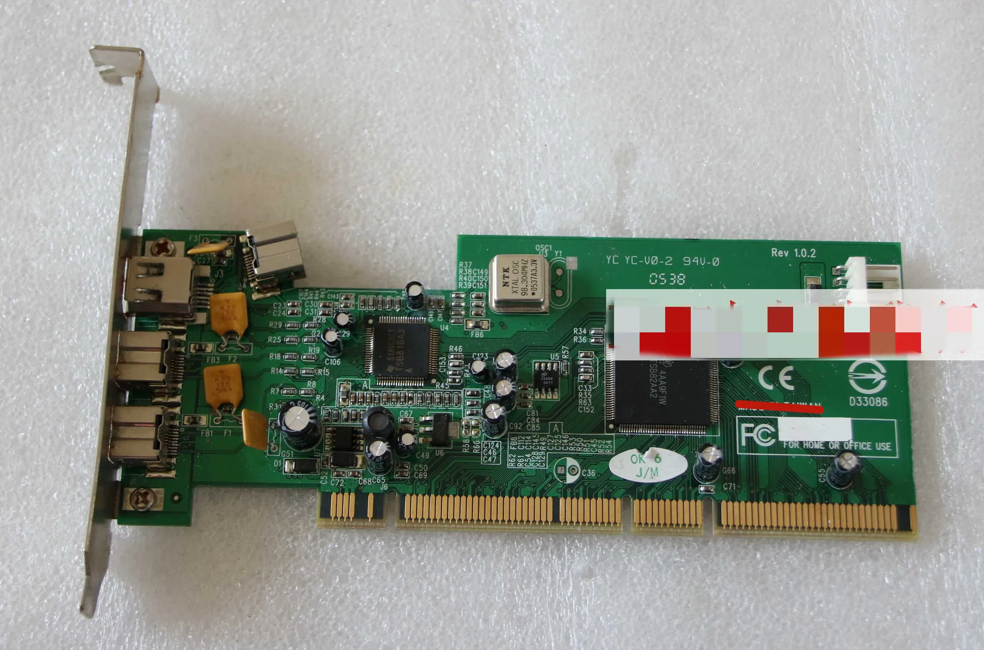 IOI YC-V0-2 1394A PCI-X interface 1394 Capture Card