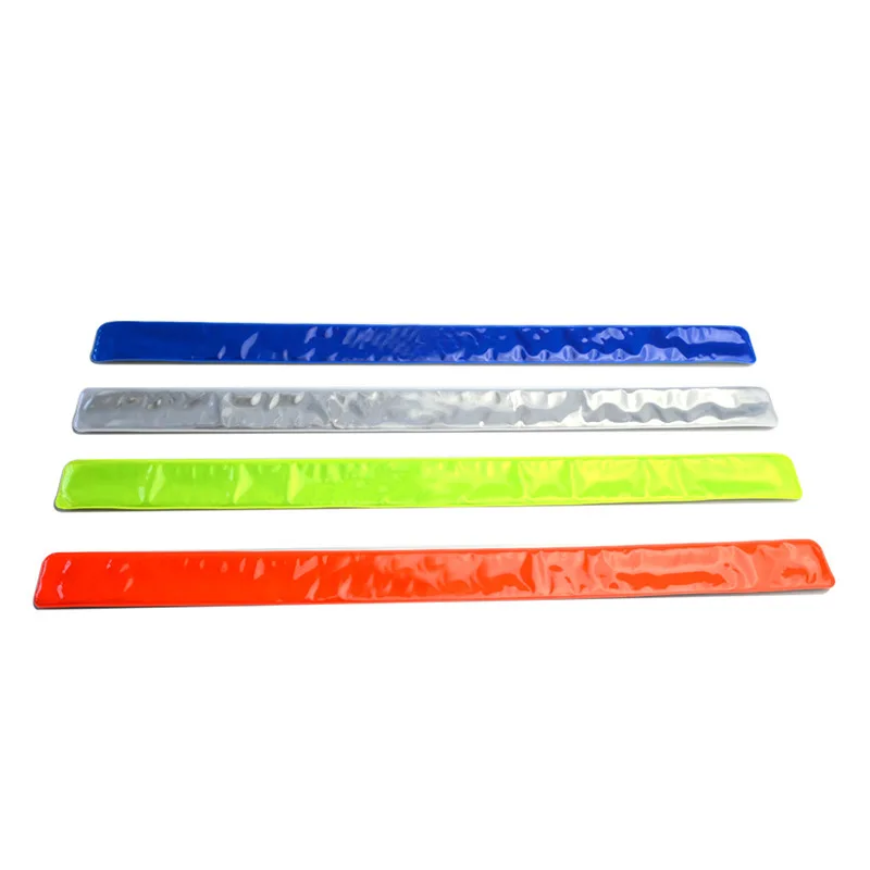 2Pcs 40*3cm Reflektierende Nacht Sicherheit Slap Wrap Band Knöchel Bein Jogging Handgelenk Arm Radfahren Fahrrad werkzeuge – Detail 1
