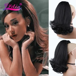 Lydia Wrap Around Synthetic Kinky Straight Combs Ponytail Hair Extensions  Warping Curly Hairpieces Puff Chignon All Color