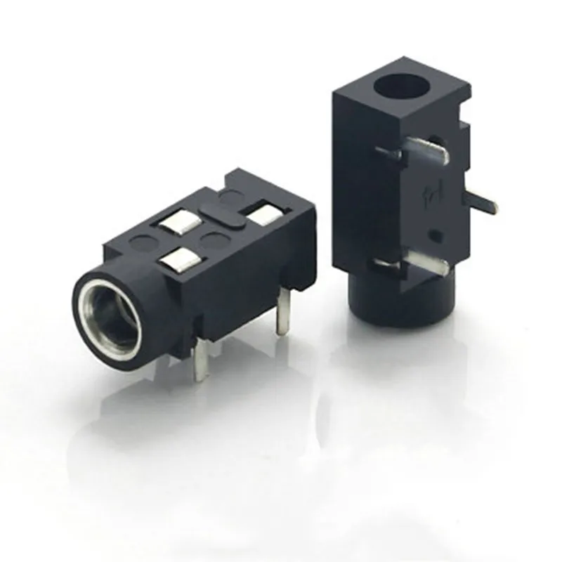 10pcs 3.5 headphone jack audio jack PJ-320 3 /4 pins female connector DIP stereo headphones PJ-320B