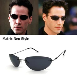 Óculos polarizados para homens, Óculos de sol polaroid, Cool Matrix Smith Estilo, Ultraleve Rimless, Design de condução, Melhorar