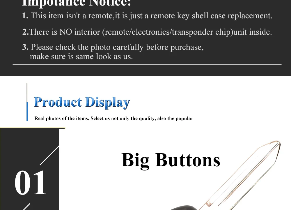Jingyuqin 10X Car Key Shell Case 2/3/4/5/6 Butto for Chrysler Pacifica Aspen 300 Dodge RAM Caravan Jeep Commander Grand Cherokee