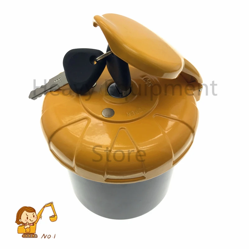 High Quality 14528922 Fuel Cap with 2 Keys For Volvo EC140B EC160B EC180B EC240B EC290B EC700B EC460B EC360B Excavator